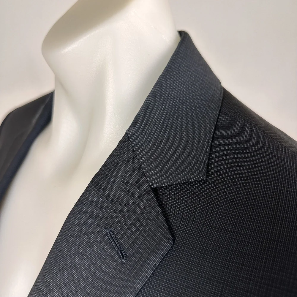 Zignone Slate Gray Textured Wool Sport Jacket Size 38R